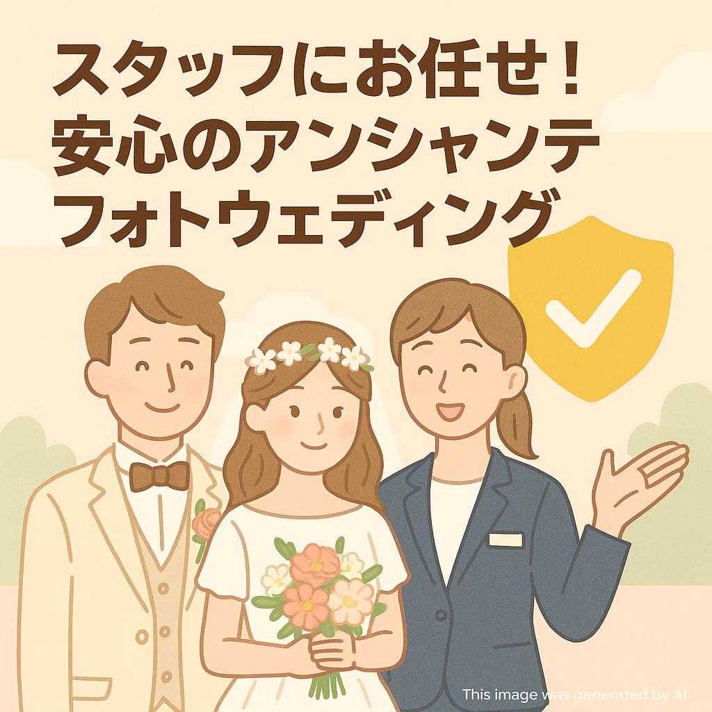 スタッフにお任せ！安心のアンシャンテフォトウェディング