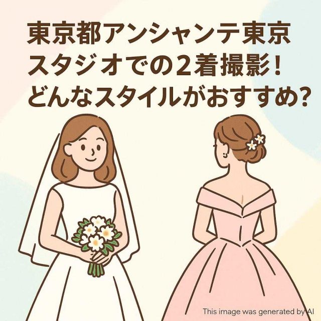 東京都アンシャンテ東京 スタジオでの2着撮影！どんなスタイルがおすすめ？