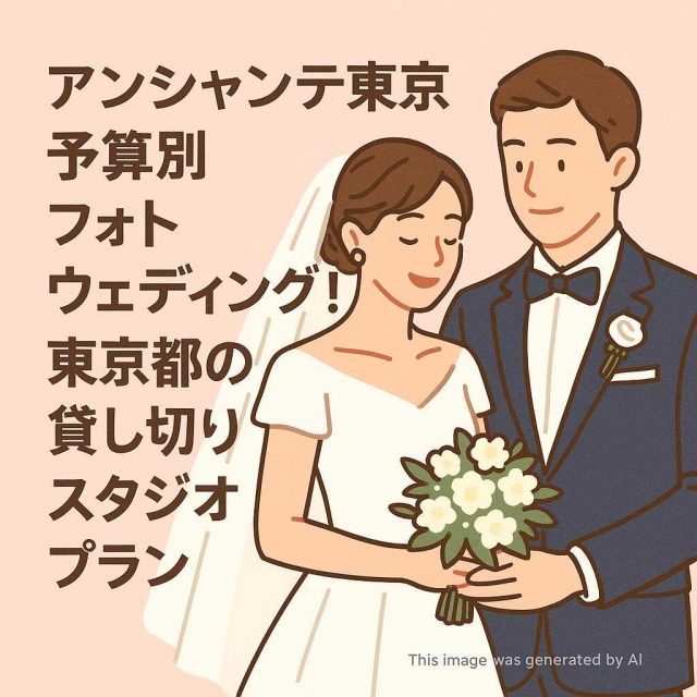アンシャンテ東京 予算別フォトウェディング！東京都の貸し切りスタジオプラン