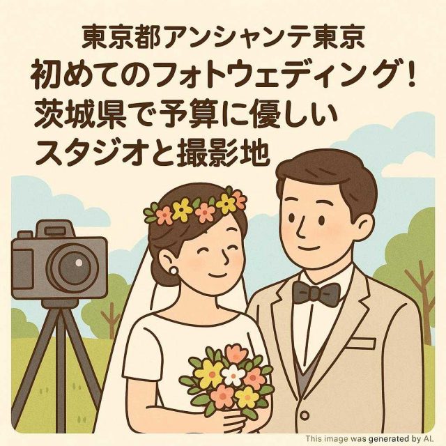 東京都アンシャンテ東京 初めてのフォトウェディング！茨城県で予算に優しいスタジオと撮影地