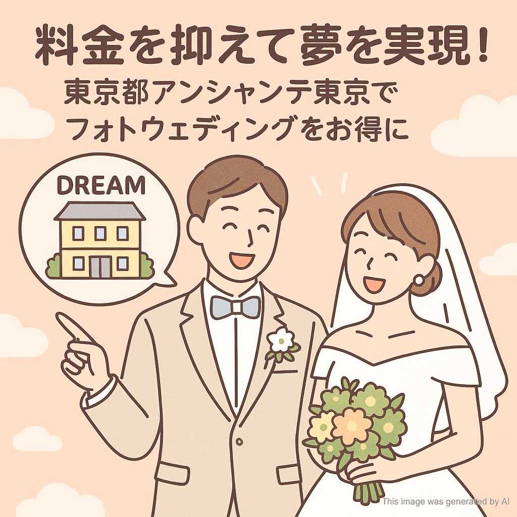 料金を抑えて夢を実現！東京都アンシャンテ東京でフォトウェディングをお得に