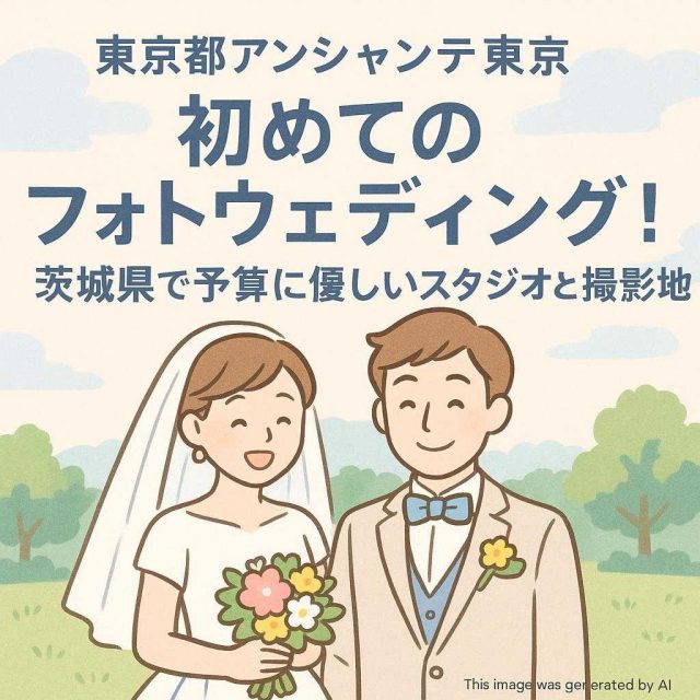 東京都アンシャンテ東京 初めてのフォトウェディング！茨城県で予算に優しいスタジオと撮影地