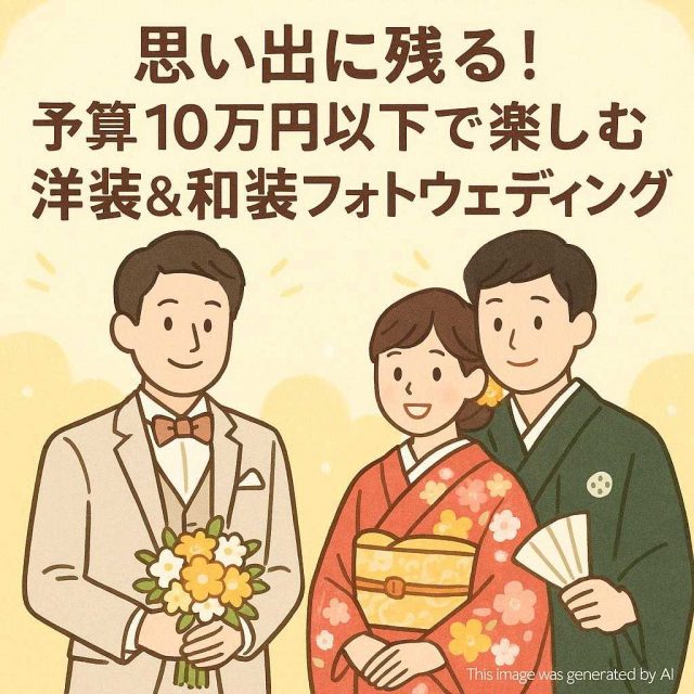 思い出に残る！予算10万円以下で楽しむ洋装＆和装フォトウェディング