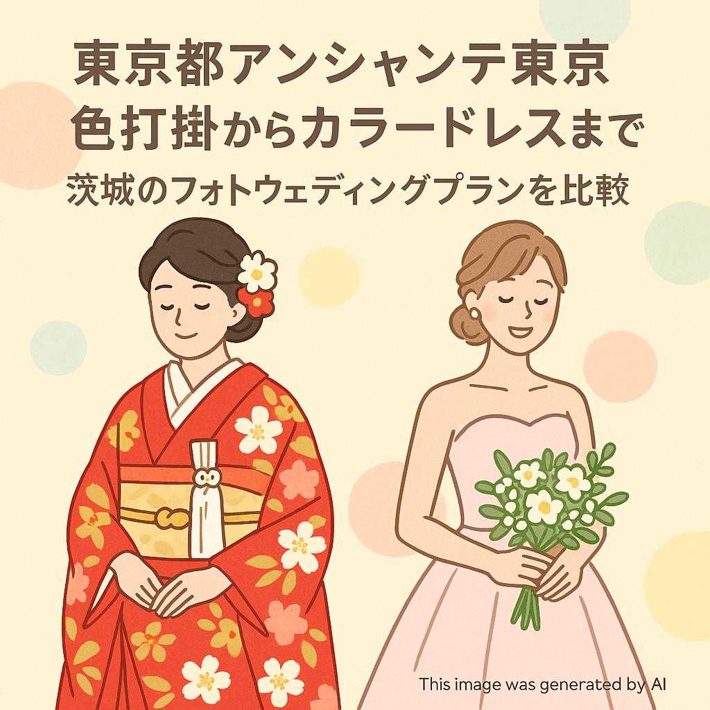 東京都アンシャンテ東京 色打掛からカラードレスまで 茨城のフォトウェディングプランを比較