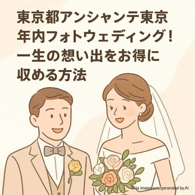 東京都アンシャンテ東京 年内フォトウェディング！一生の想い出をお得に収める方法