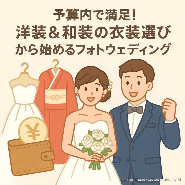 予算内で満足！洋装＆和装の衣装選びから始めるフォトウェディング