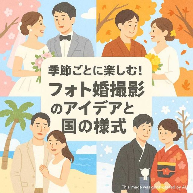 季節ごとに楽しむ！フォト婚撮影のアイデアと国の様式