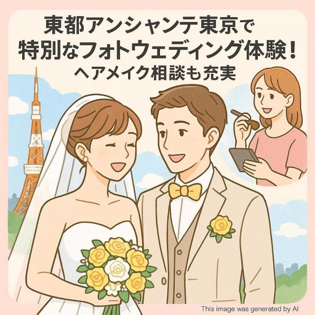 東京都アンシャンテ東京で特別なフォトウェディング体験！ヘアメイク相談も充実