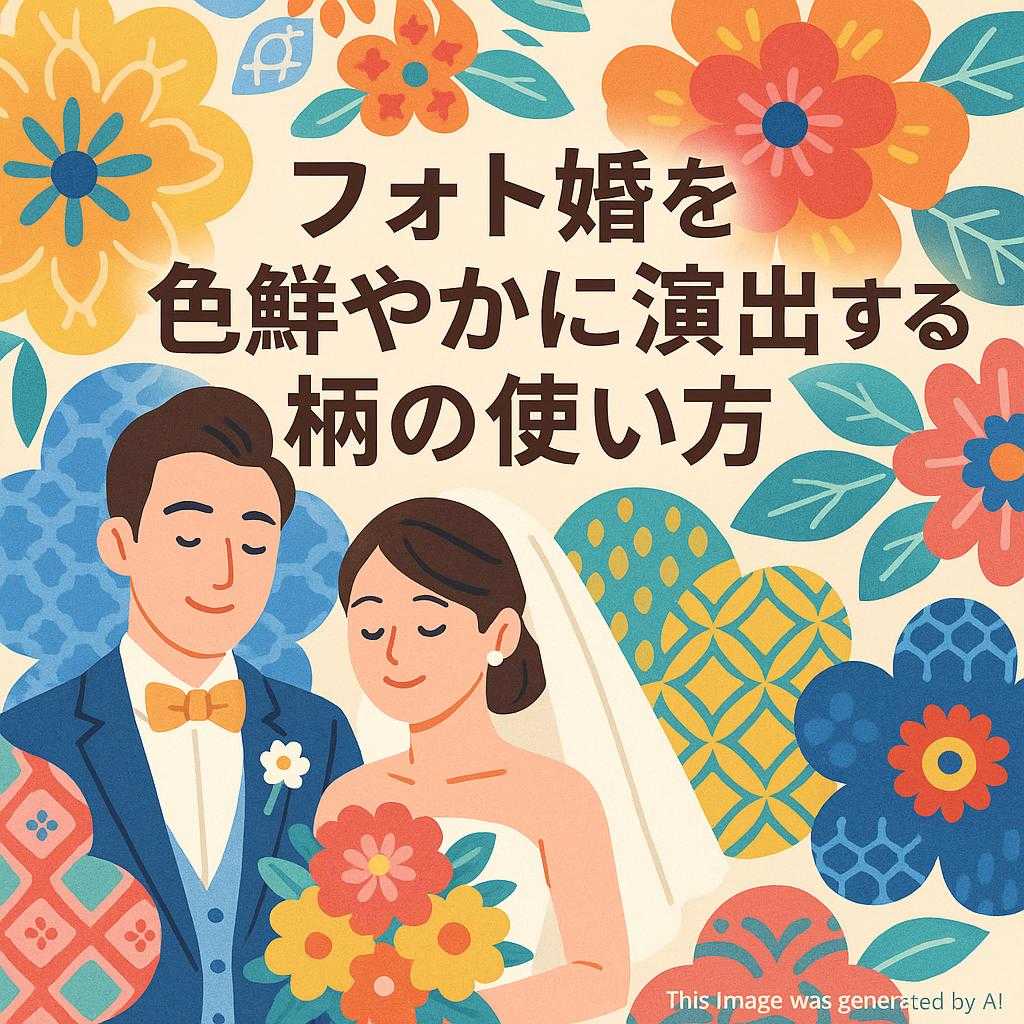 フォト婚を色鮮やかに演出する柄の使い方