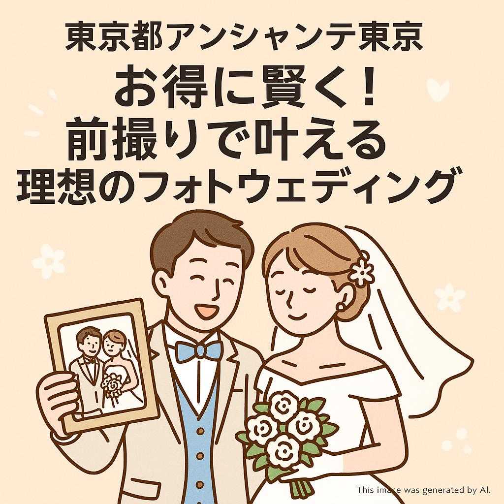 東京都アンシャンテ東京 お得に賢く!前撮りで叶える理想のフォトウェディング