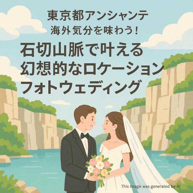 東京都アンシャンテ海外気分を味わう！石切山脈で叶える幻想的なロケーションフォトウェディング