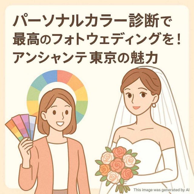 パーソナルカラー診断で最高のフォトウェディングを！アンシャンテ東京の魅力