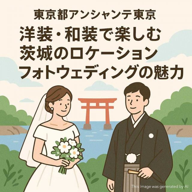 東京都アンシャンテ東京 洋装・和装で楽しむ茨城のロケーションフォトウェディングの魅力