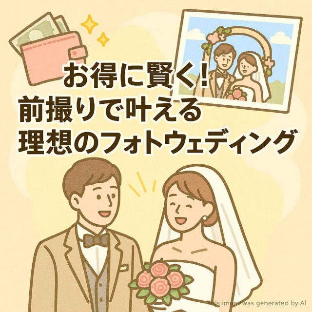 お得に賢く！前撮りで叶える理想のフォトウェディング