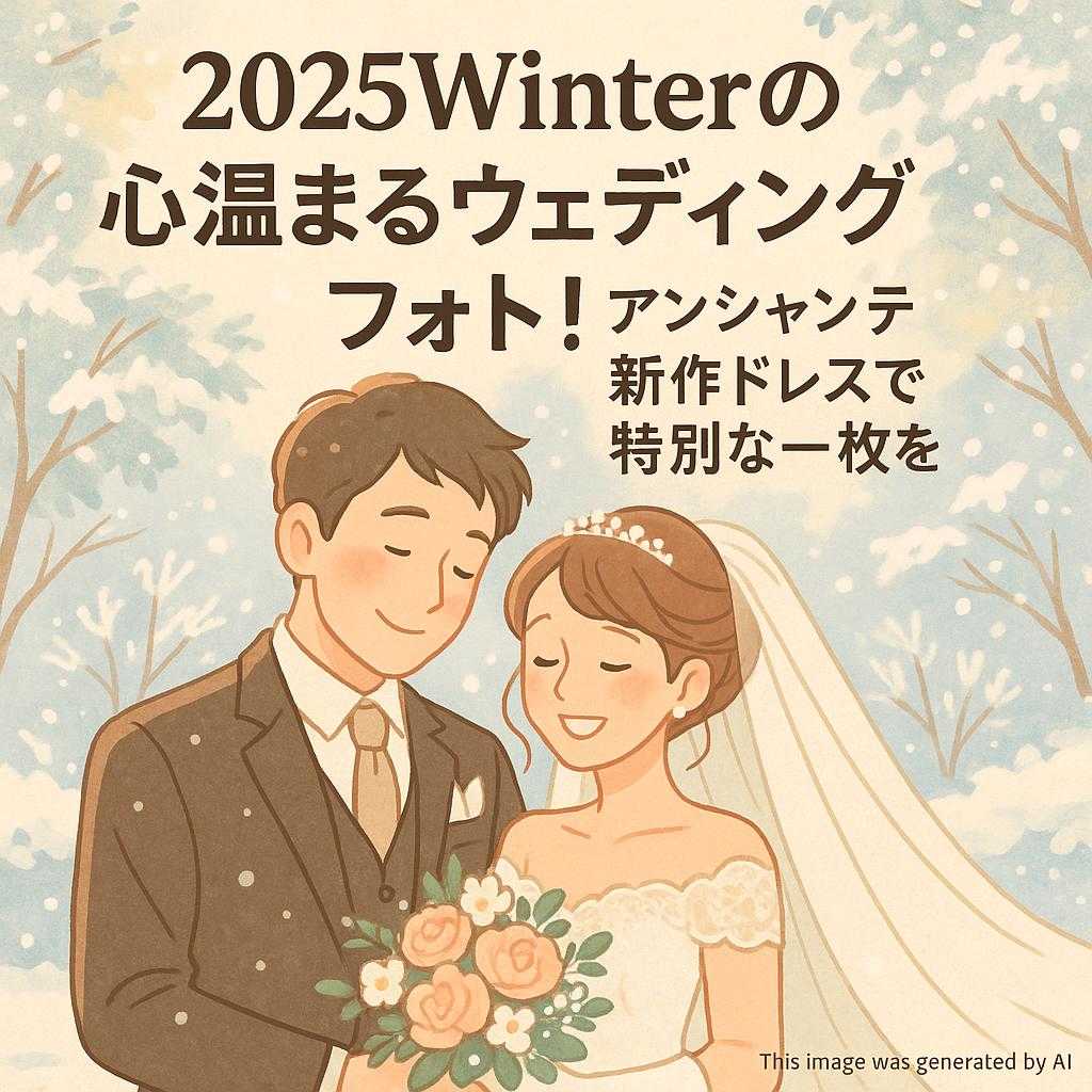 2025Winterの心温まるウェディングフォト！アンシャンテ新作ドレスで特別な一枚を
