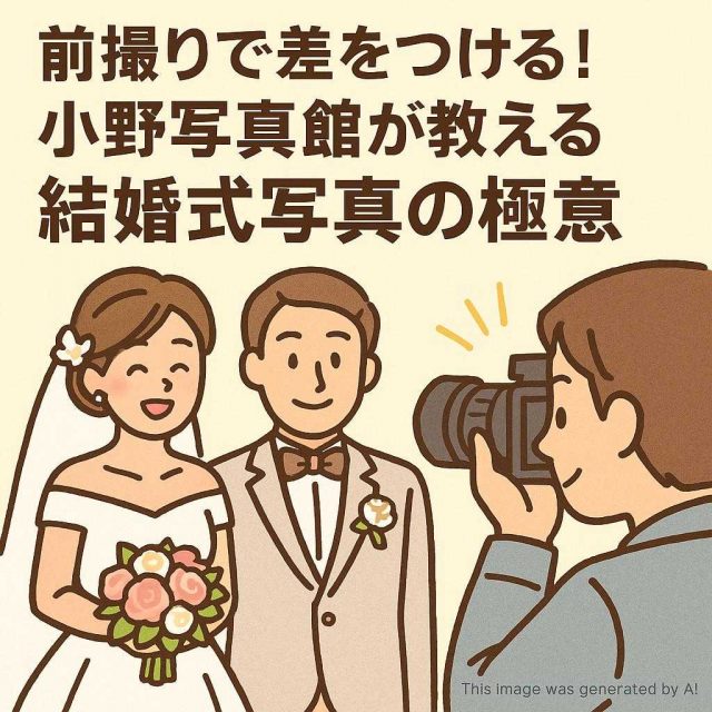 前撮りで差をつける！小野写真館が教える結婚式写真の極意