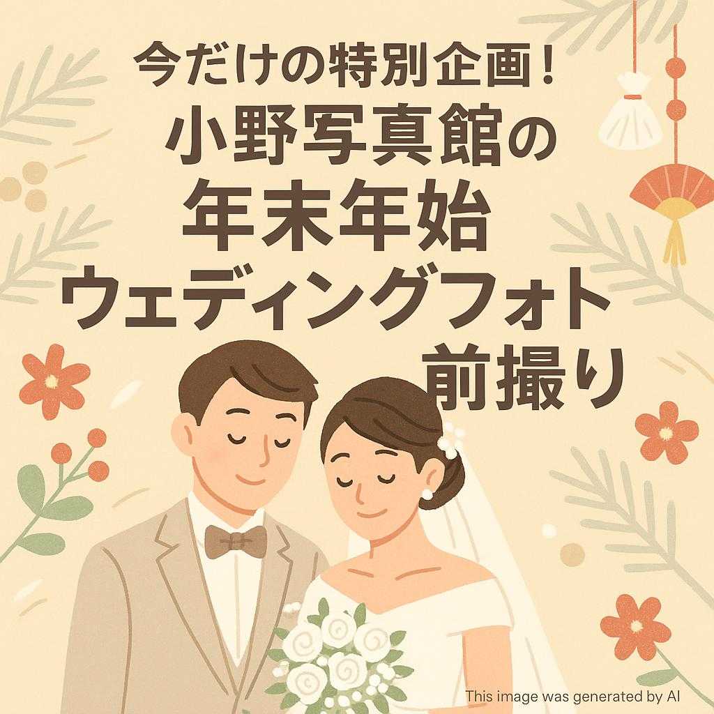 今だけの特別企画!小野写真館の年末年始ウェディングフォト前撮り