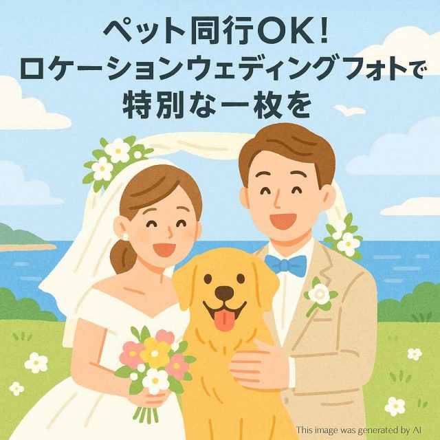 ペット同行OK！ロケーションウェディングフォトで特別な一枚を