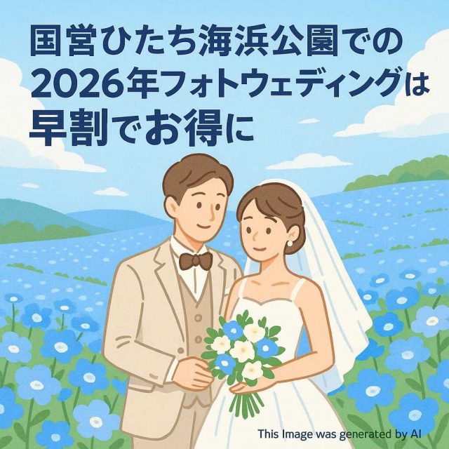 国営ひたち海浜公園での2026年フォトウェディングは早割でお得に