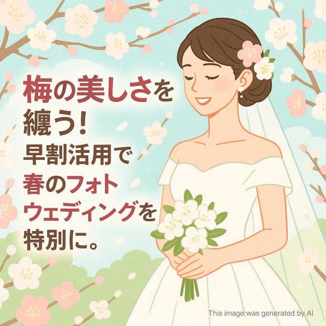 梅の美しさを纏う！早割活用で春のフォトウェディングを特別に