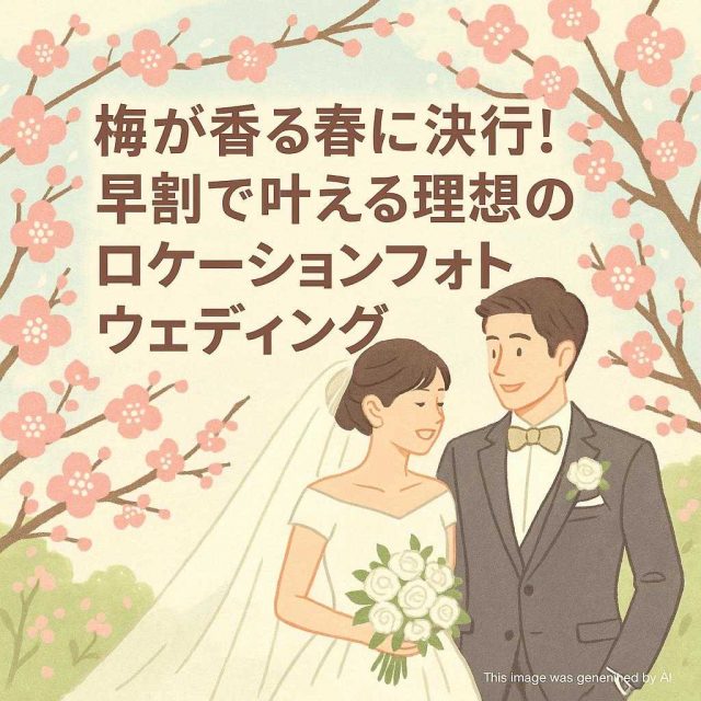 梅が香る春に決行！早割で叶える理想のロケーションフォトウェディング