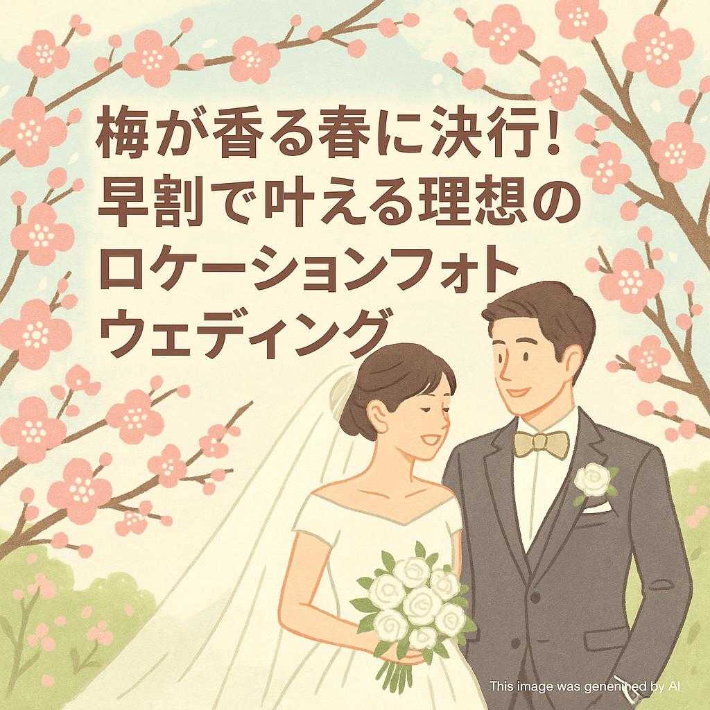 梅が香る春に決行!早割で叶える理想のロケーションフォトウェディング