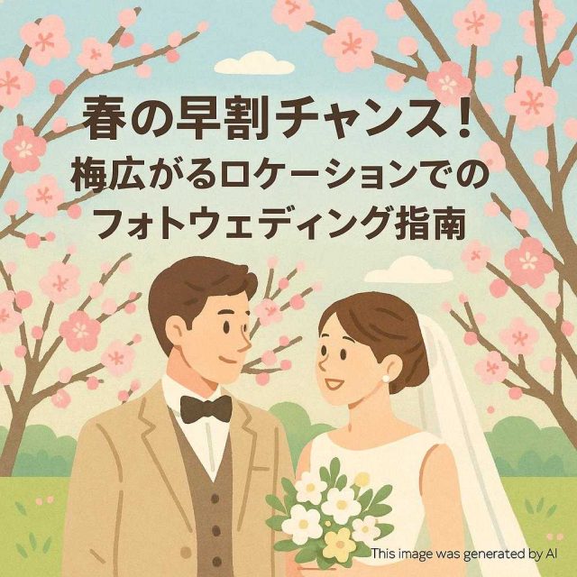 春の早割チャンス！梅広がるロケーションでのフォトウェディング指南