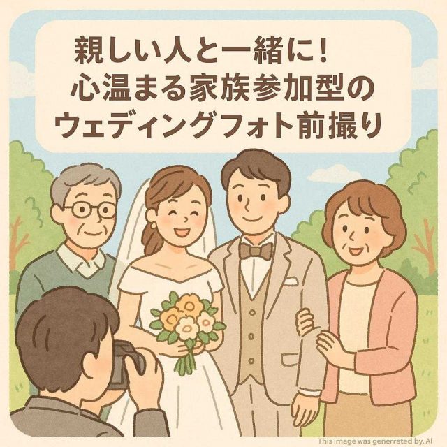 親しい人と一緒に！心温まる家族参加型のウェディングフォト前撮り