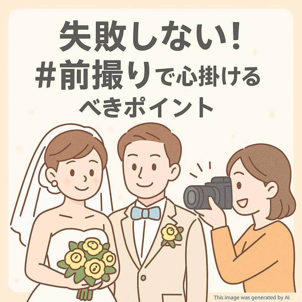 失敗しない!#前撮り で心掛けるべきポイント