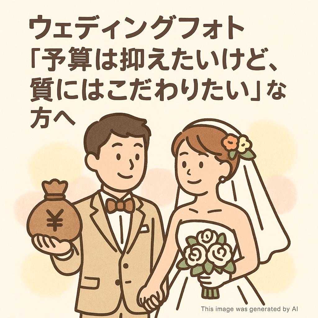 ウェディングフォト「予算は抑えたいけど、質にはこだわりたい」な方へ