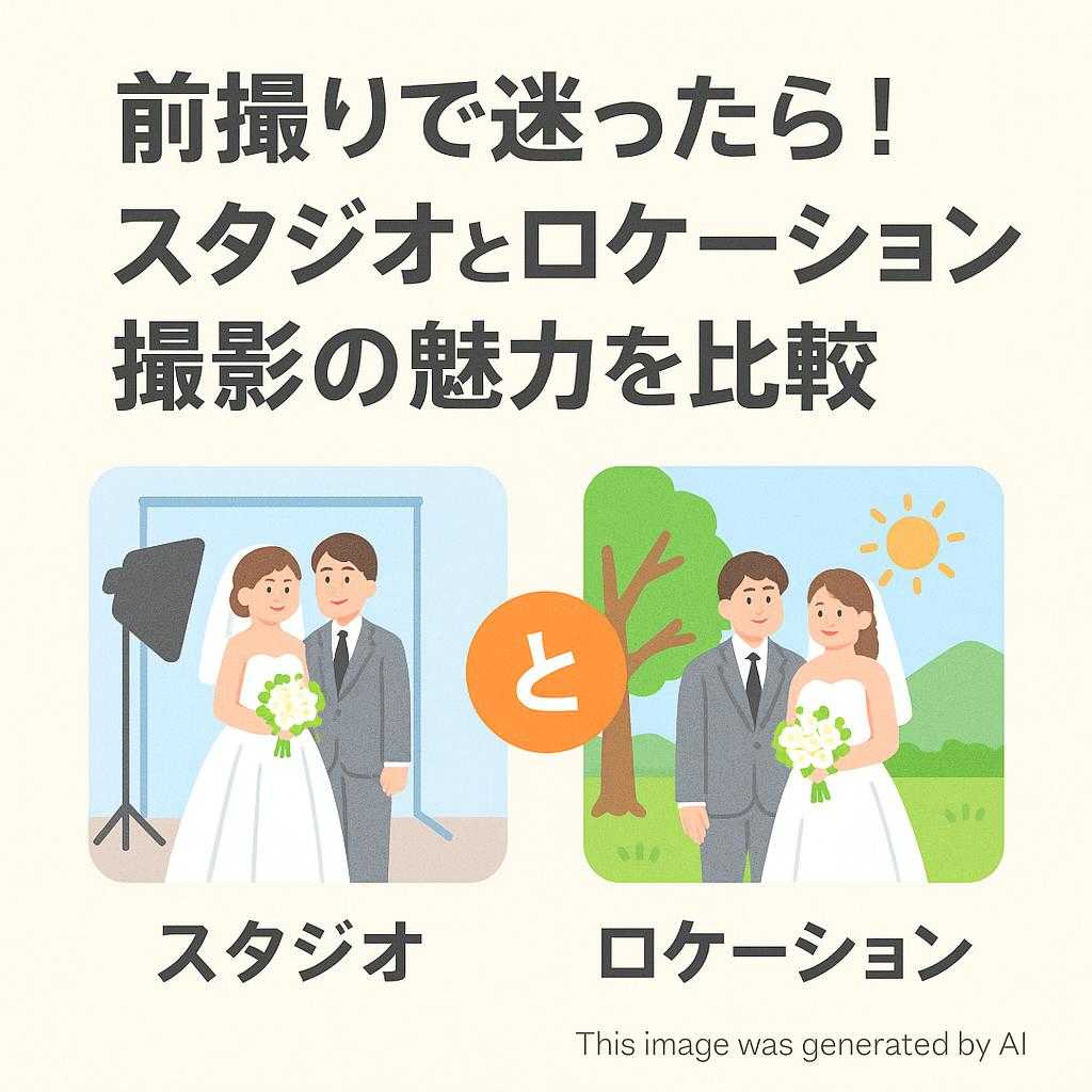 前撮りで迷ったら！スタジオとロケーション撮影の魅力を比較