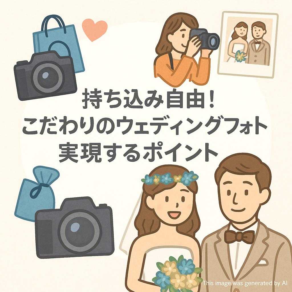 持ち込み自由!こだわりのウェディングフォトを実現するポイント