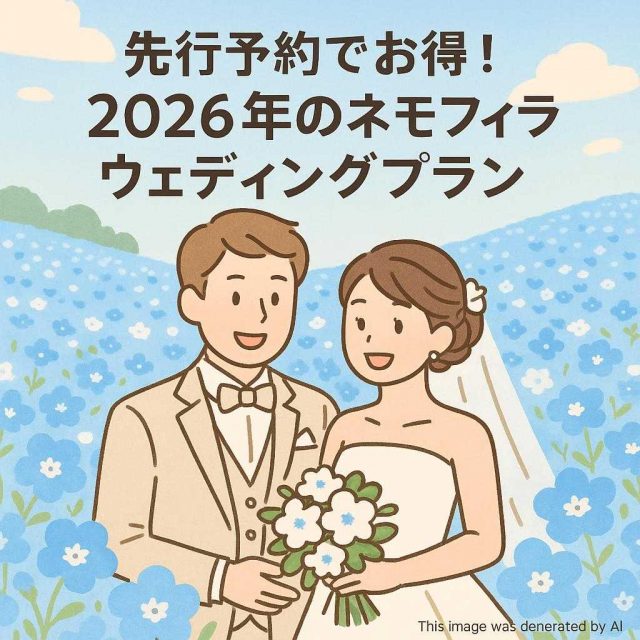 先行予約でお得！2026年のネモフィラウェディングプラン
