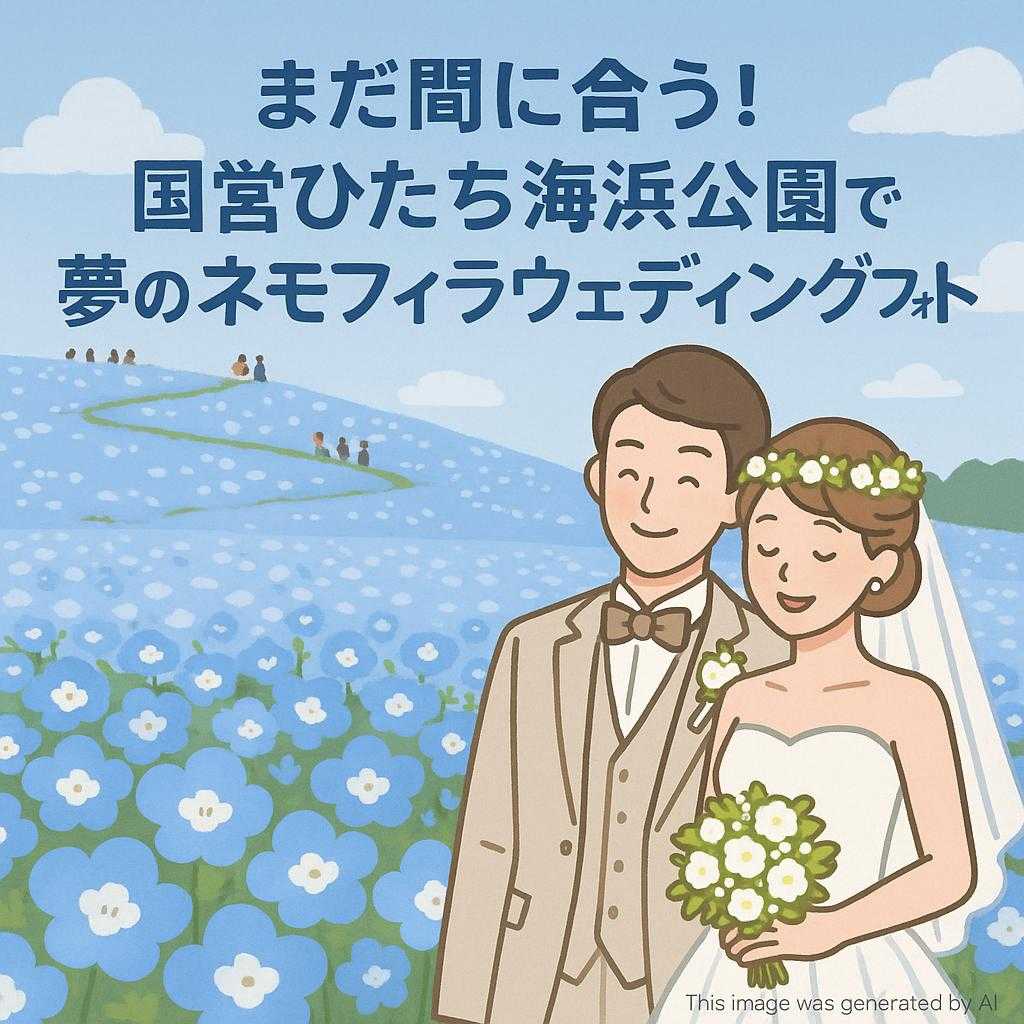 まだ間に合う！国営ひたち海浜公園で夢のネモフィラウェディングフォト