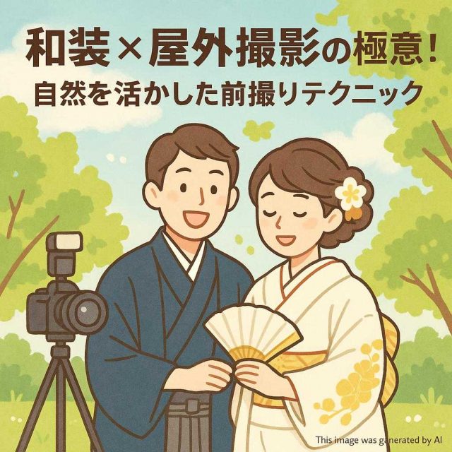 和装×屋外撮影の極意！自然を活かした前撮りテクニック