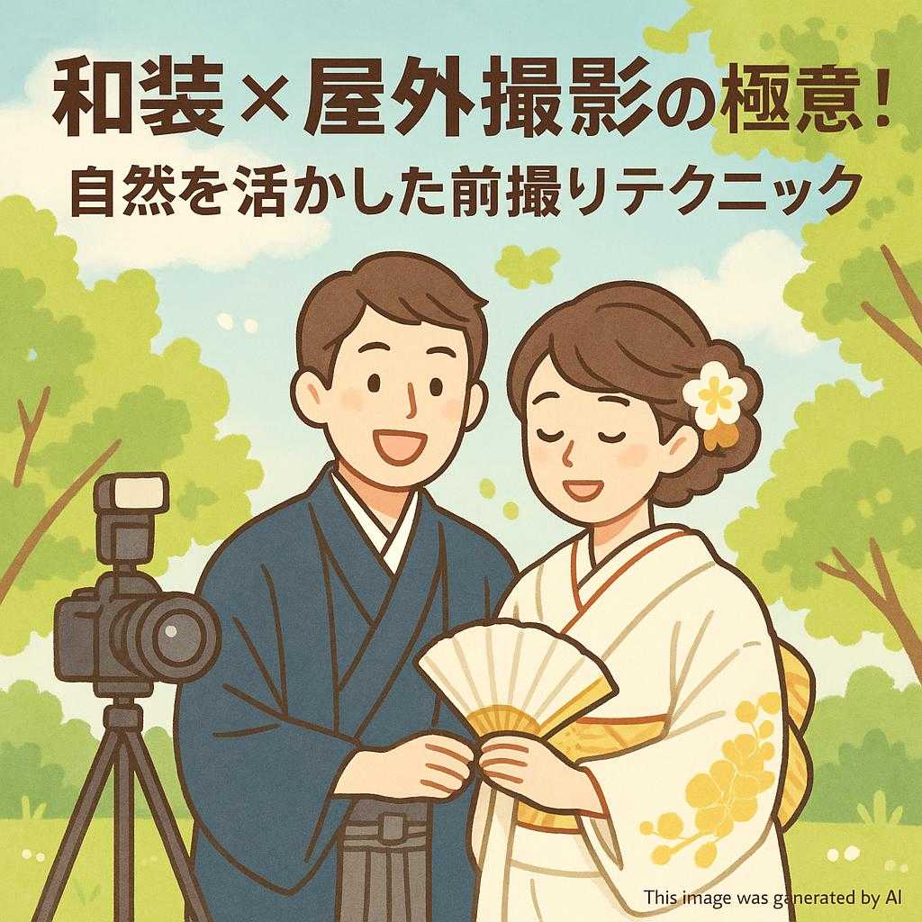 和装×屋外撮影の極意！自然を活かした前撮りテクニック