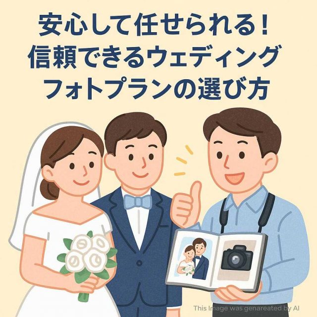 安心して任せられる！信頼できるウェディングフォトプランの選び方
