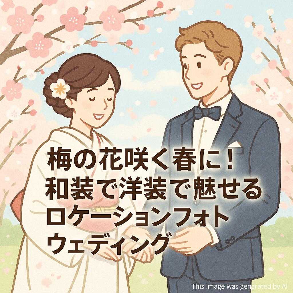 梅の花咲く春に!和装と洋装で魅せるロケーションフォトウェディング