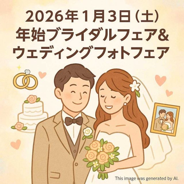 ２０２６年1月3日（土）年始ブライダルフェア＆ウェディングフォトフェア