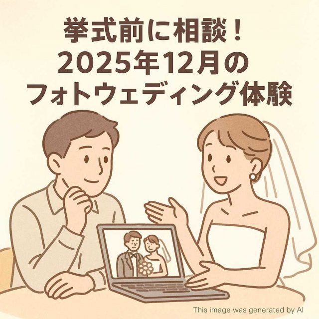 挙式前に相談！2025年12月のフォトウェディング体験