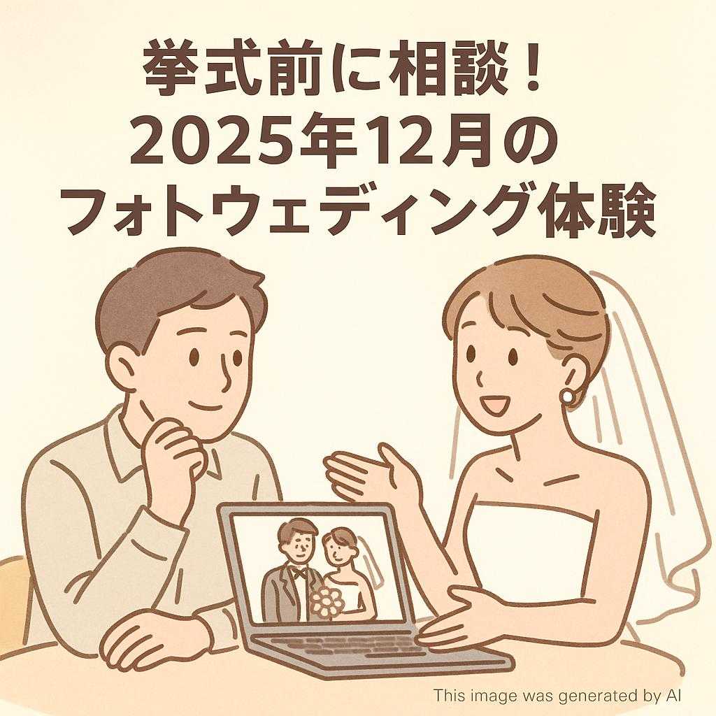 挙式前に相談！2025年12月のフォトウェディング体験