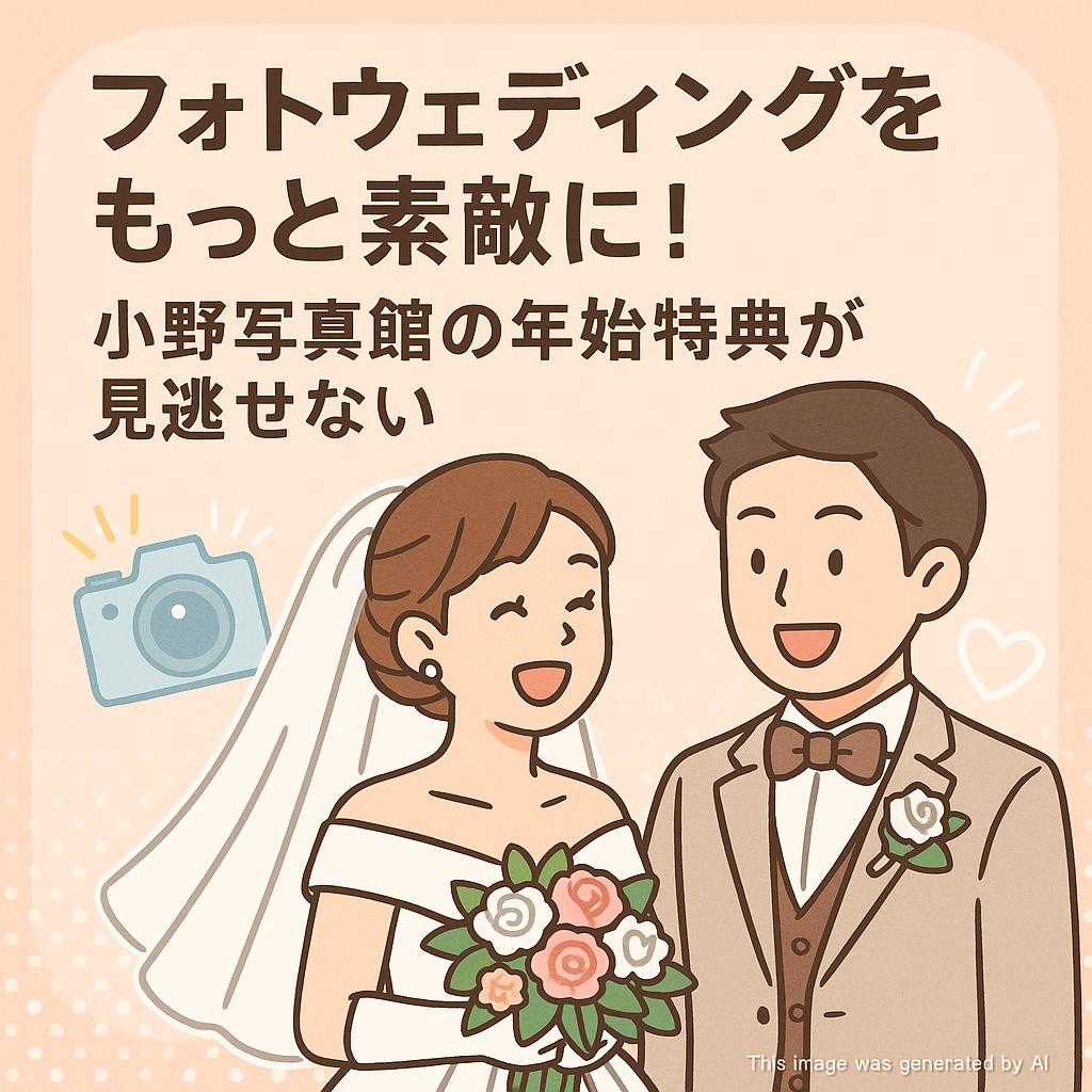 フォトウェディングをもっと素敵に！小野写真館の年始特典が見逃せない