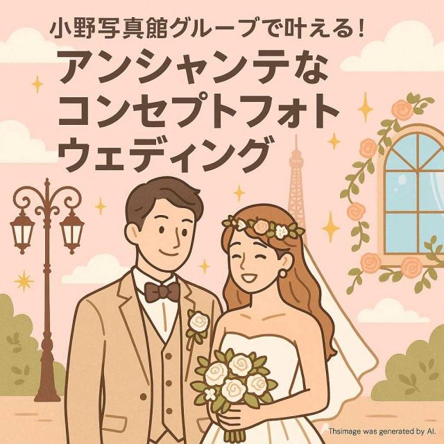 小野写真館グループで叶える！アンシャンテなコンセプトフォトウェディング