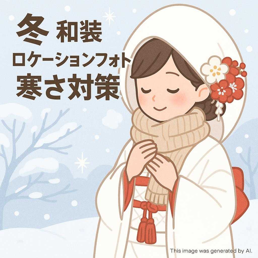 冬 和装 ロケーションフォト 寒さ対策