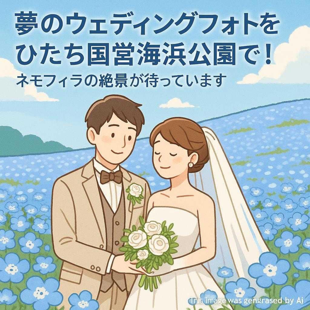 夢のウェディングフォトをひたち国営海浜公園で！ネモフィラの絶景が待っています