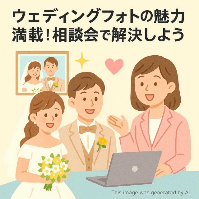 ウェディングフォトの魅力満載！相談会で解決しよう