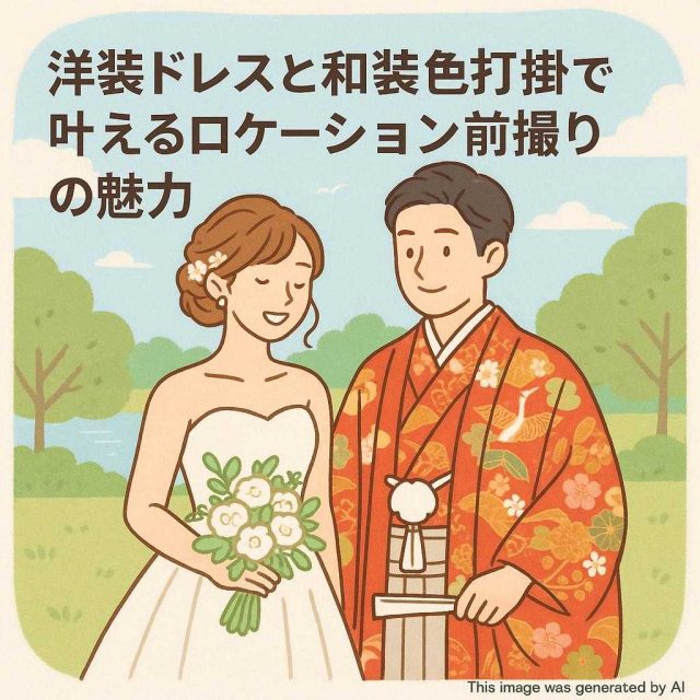 洋装ドレスと和装色打掛で叶えるロケーション前撮りの魅力