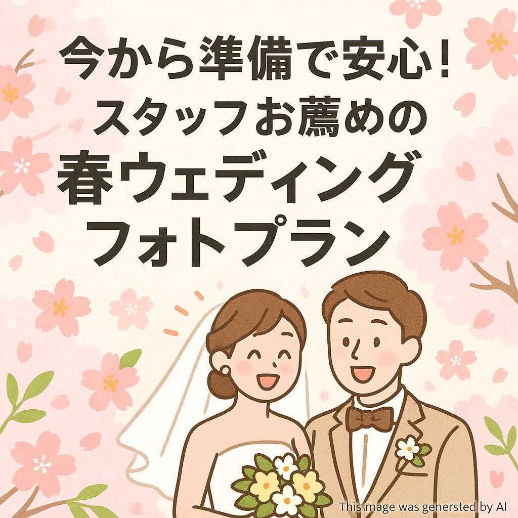 今から準備で安心！スタッフお薦めの春ウェディングフォトプラン