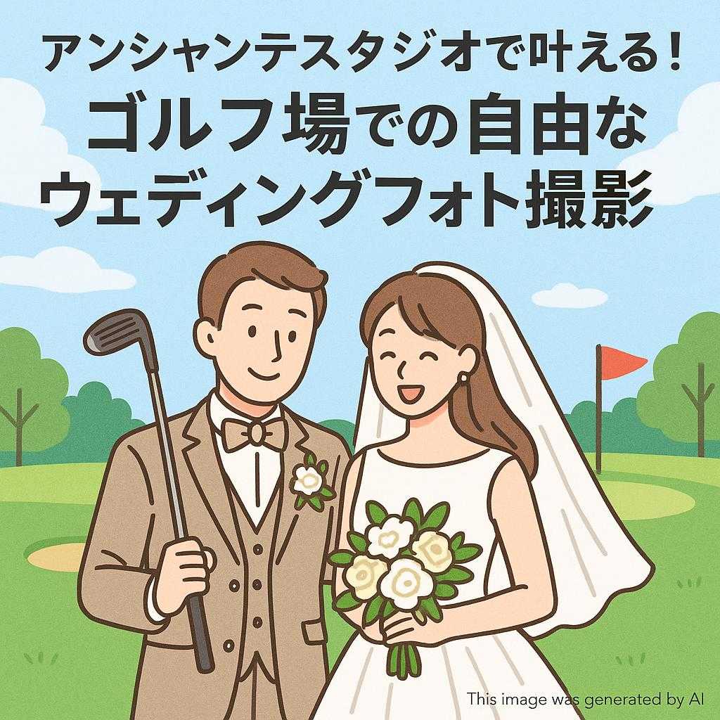 アンシャンテスタジオで叶える!ゴルフ場での自由なウェディングフォト撮影
