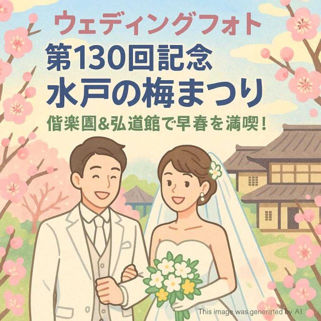 ウェディングフォト「第130回記念 水戸の梅まつり」 偕楽園&弘道館で早春を満喫！